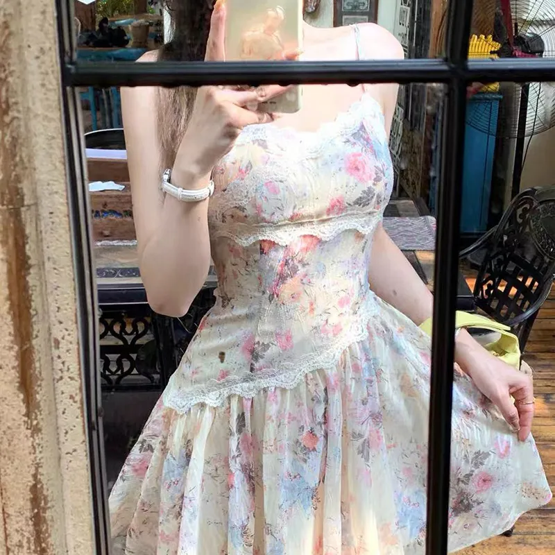 HUINIAN Slip Dresses Women's Floral Dress-5