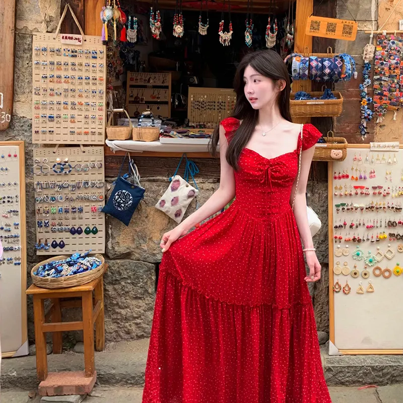 HUINIAN Short Sleeved Dress Women's-6
