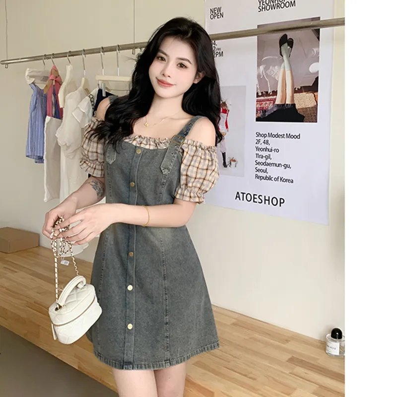 HUINIAN Short Sleeved Dress Women's-4