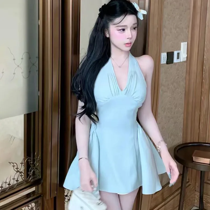 HUINIAN Sleeveless Dress Women's Mint Green-6