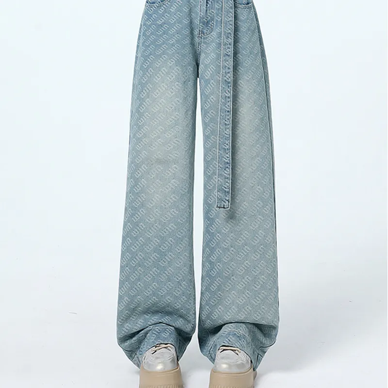 HUINIAN Jeans Women's Vintage Blue-3