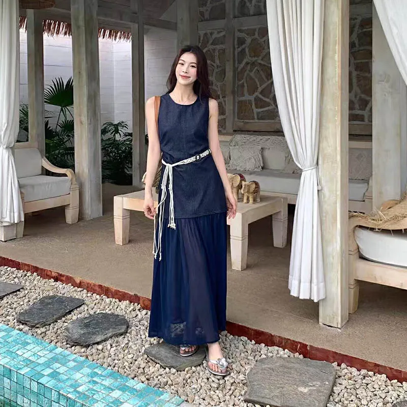 HUINIAN Sleeveless Dress Women's-10