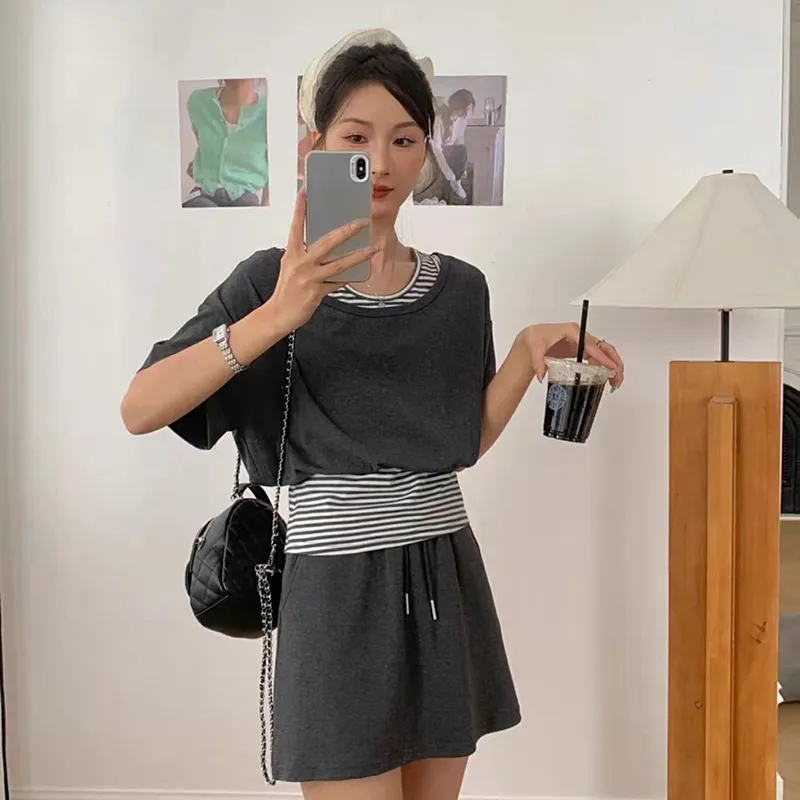 HUINIAN Two Piece Skirt Sets Women's-3