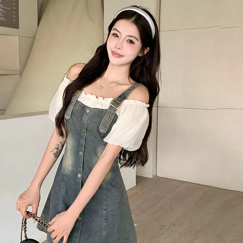 HUINIAN Short Sleeved Dress Women's-12