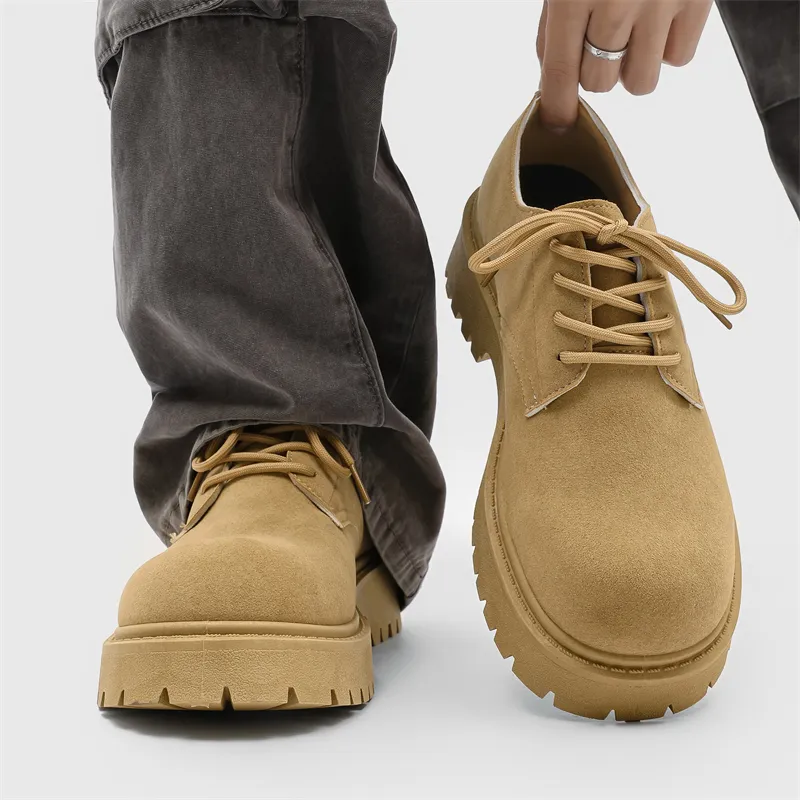 KAISER Men's Casual Shoes Men Low Top Camel/Black-1
