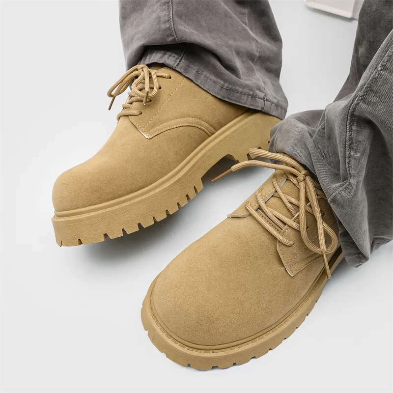 KAISER Men's Casual Shoes Men Low Top Camel/Black-4