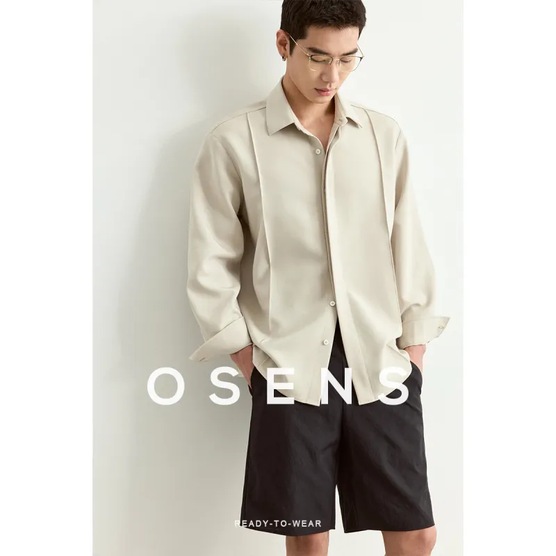 Osens Shirts Men Aqua Green-1