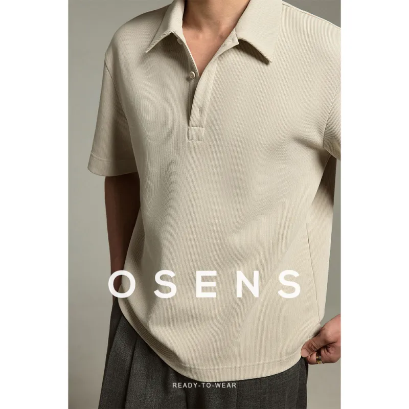 Osens OLO Shirt Men's Short Sleeved T Shirts Men's-3
