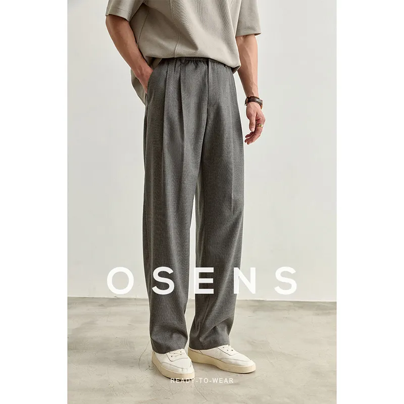 Osens Casual Pants Men Deep Smoke Gray-1