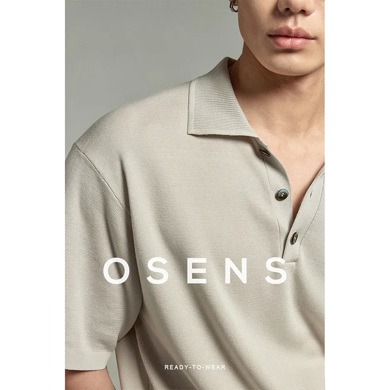 Osens Polo Shirts Men Floating Stone Gray-3