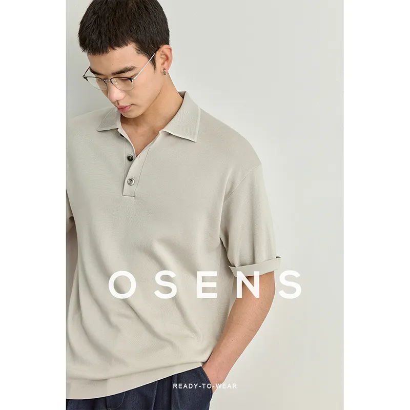 Osens Polo Shirts Men Floating Stone Gray-1