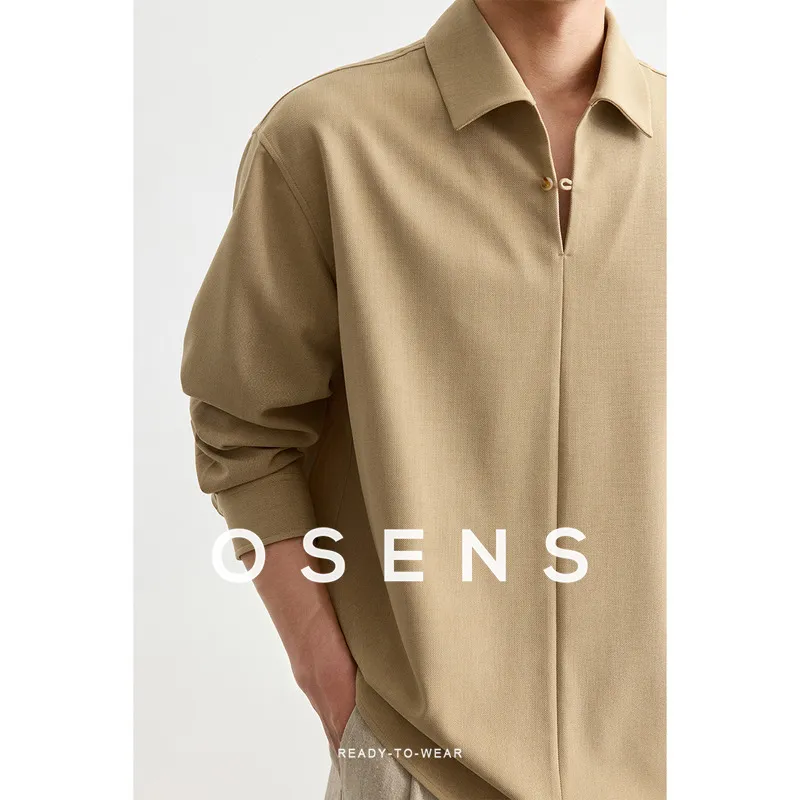 Osens Polo Shirt Men's Warm Sand-2