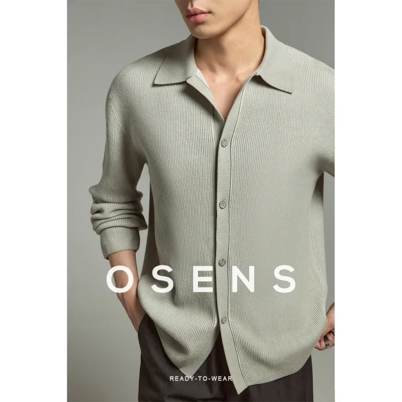 Osens Knitwear Men Willow Asphalt Gray-1