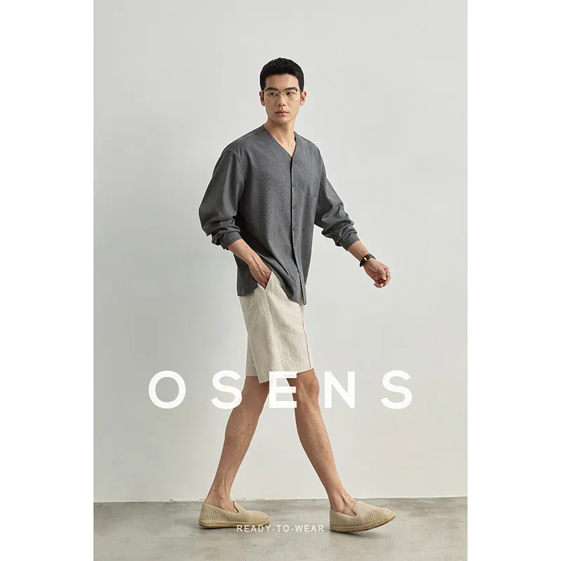 Osens Shirts Men Deep Smoke Gray-3