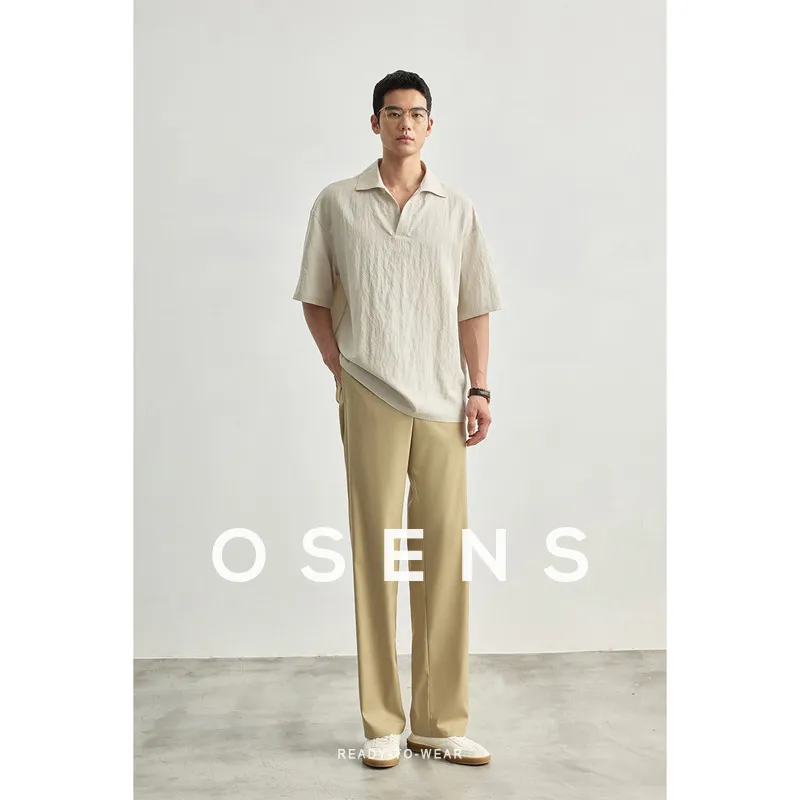 Osens Casual Pants Men Liquorice-3