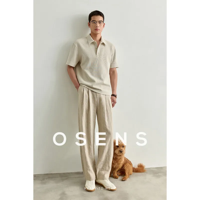 Osens OLO Shirt Men's Short Sleeved T Shirts Men's-4