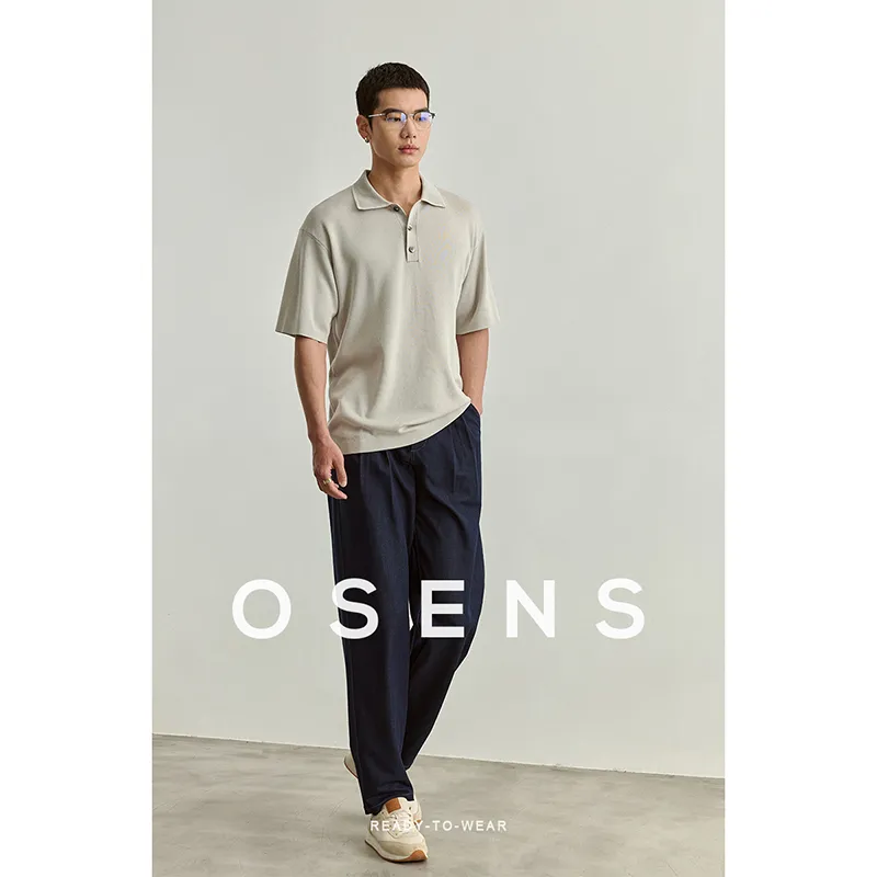 Osens Polo Shirts Men Floating Stone Gray-2