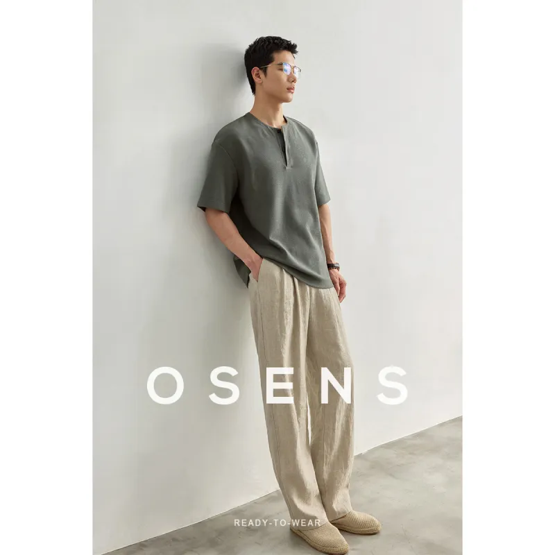 Osens T Shirts Men Cuckoo Feather Green-3
