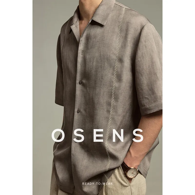 Osens Shirts Men Titanium Purple Gray-2