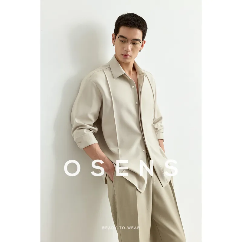 Osens Shirts Men Aqua Green-3