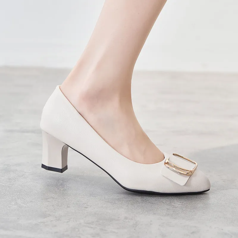 Medd Ballet Flats Chunky Heel High Heels Medium Heel Professional Commute Women's-15