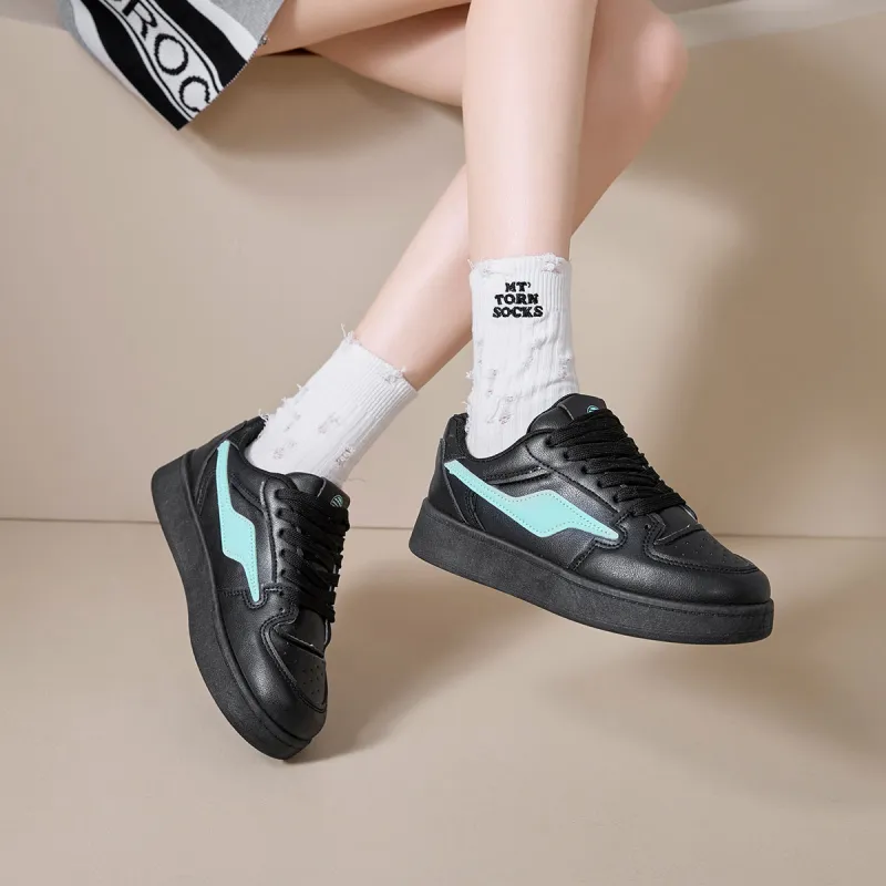 Medd Small White Shoes Anti Slip And Wear Resistant Height Increasing Low Top Skateboard Shoes Women's-13