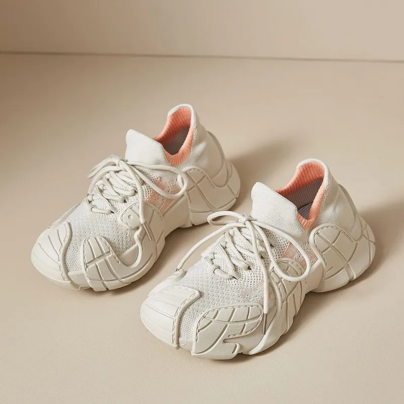 Medd Height Increasing Balance Impact Resistant Support Abrasion Resistant Lightweight Low Top Casual Shoes Women's-1