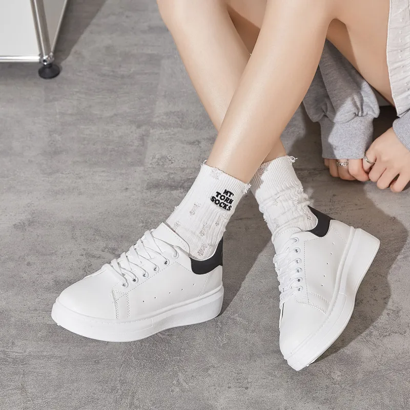 Medd Height Increasing Anti Slip And Wear Resistant Low Top Skateboard Shoes Women's-11