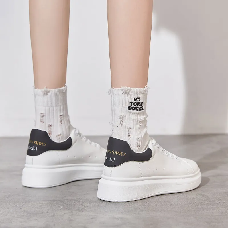 Medd Height Increasing Anti Slip And Wear Resistant Low Top Skateboard Shoes Women's-9