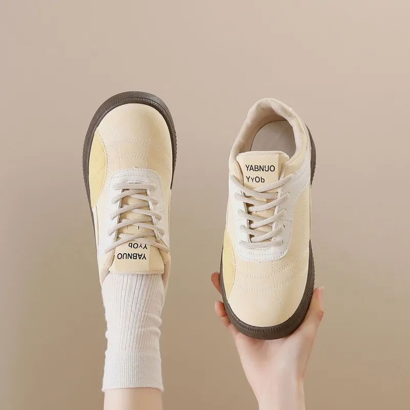 Medd German Army Trainers Anti Slip Wear Resistant Low Top Skateboard Shoes Women's-8