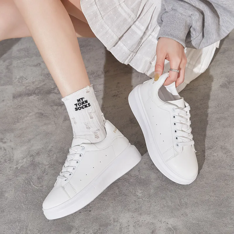 Medd Height Increasing Anti Slip And Wear Resistant Low Top Skateboard Shoes Women's-1