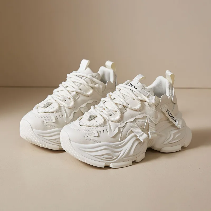 Medd Anti Slip And Wear Resistant Balance Low Top Chunky Sneakers Women's-1