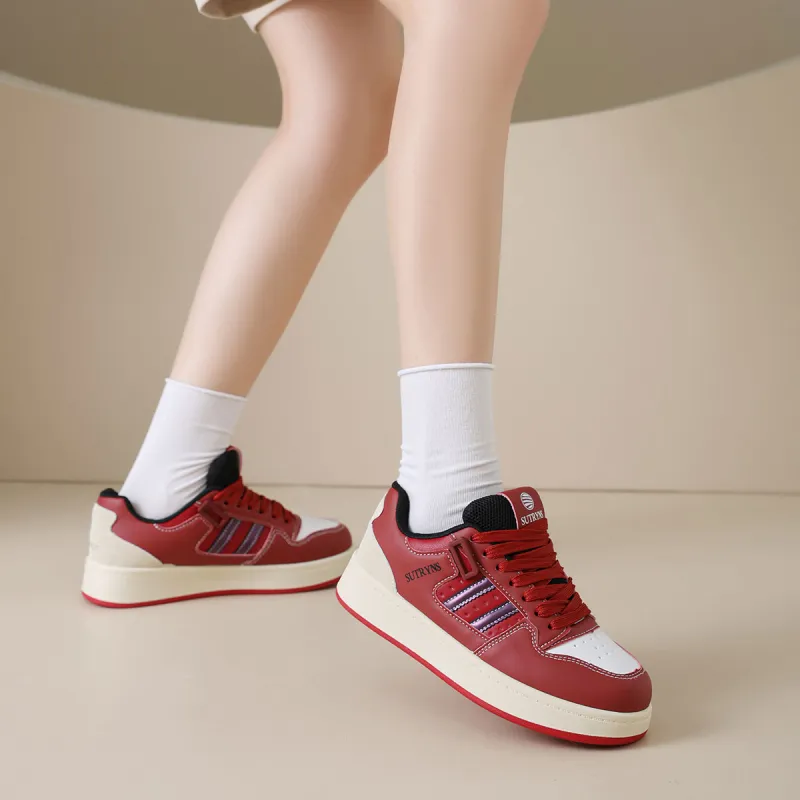 Medd Anti Slip Wear Resistant Lightweight Breathable Low Top Skateboard Shoes Unisex-10