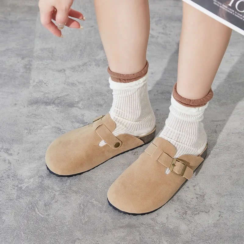 Medd Rubber Sole Abrasion Resistant Slip Resistant Closed Toe Slippers Women's-10