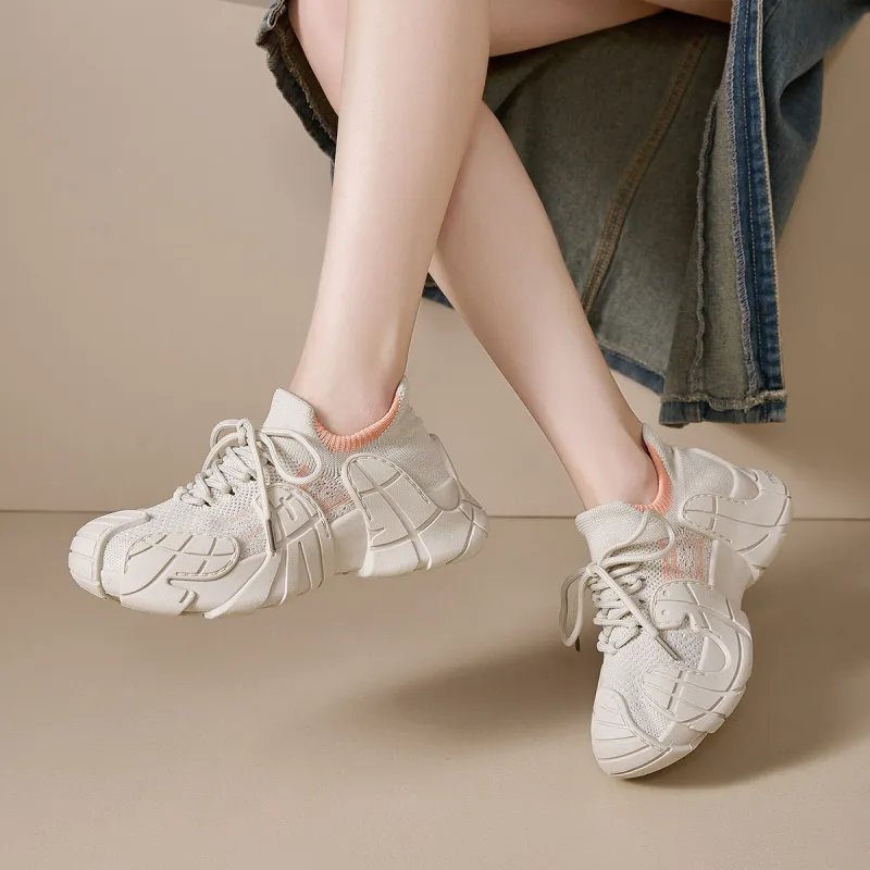 Medd Height Increasing Balance Impact Resistant Support Abrasion Resistant Lightweight Low Top Casual Shoes Women's-5