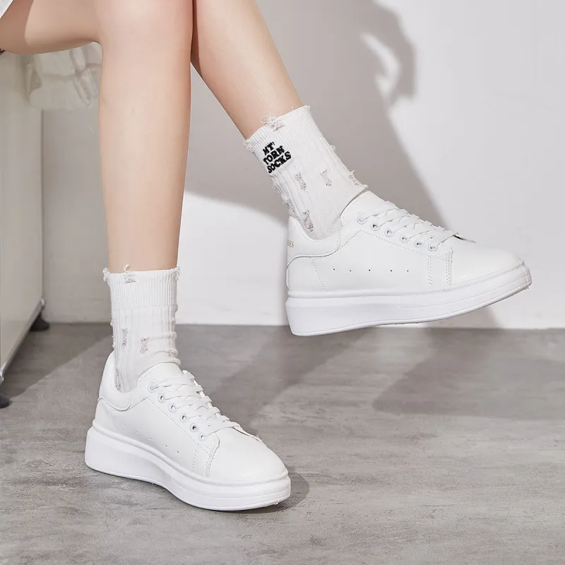 Medd Height Increasing Anti Slip And Wear Resistant Low Top Skateboard Shoes Women's-5