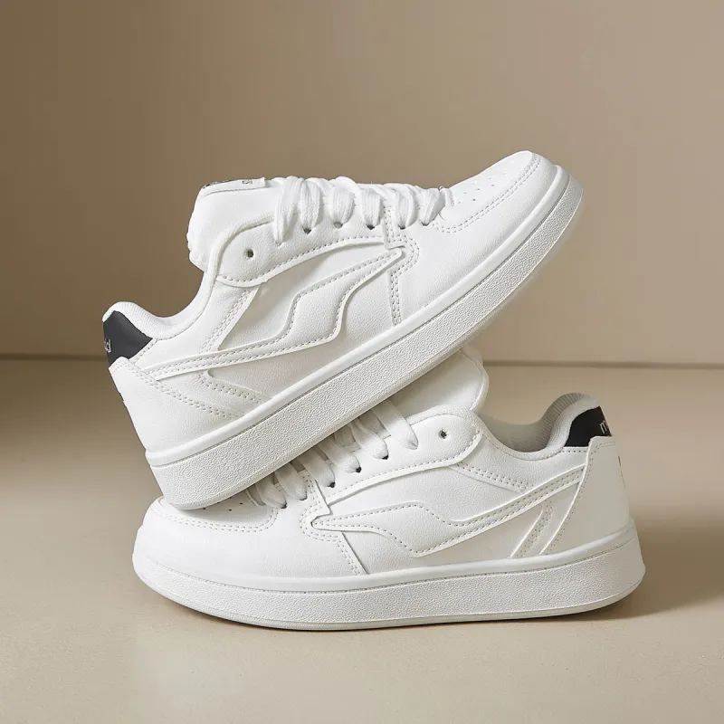 Medd Small White Shoes Anti Slip And Wear Resistant Height Increasing Low Top Skateboard Shoes Women's-27