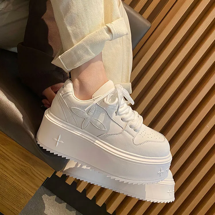 Medd Slip Resistant, Impact Resistant, Abrasion Resistant Low Top Skateboard Shoes Women's White-1