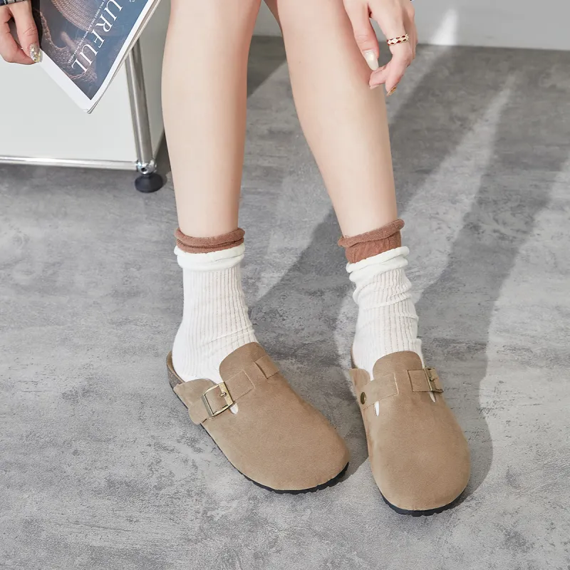 Medd Rubber Sole Abrasion Resistant Slip Resistant Closed Toe Slippers Women's-2