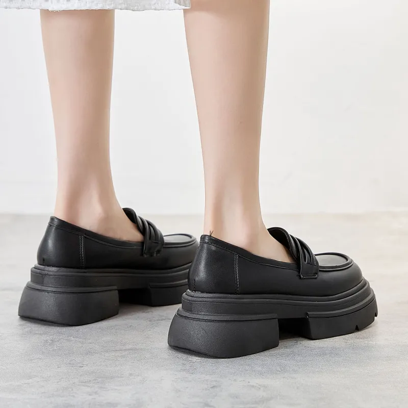 Medd Loafers Ballet Flats High Heel Women's-18