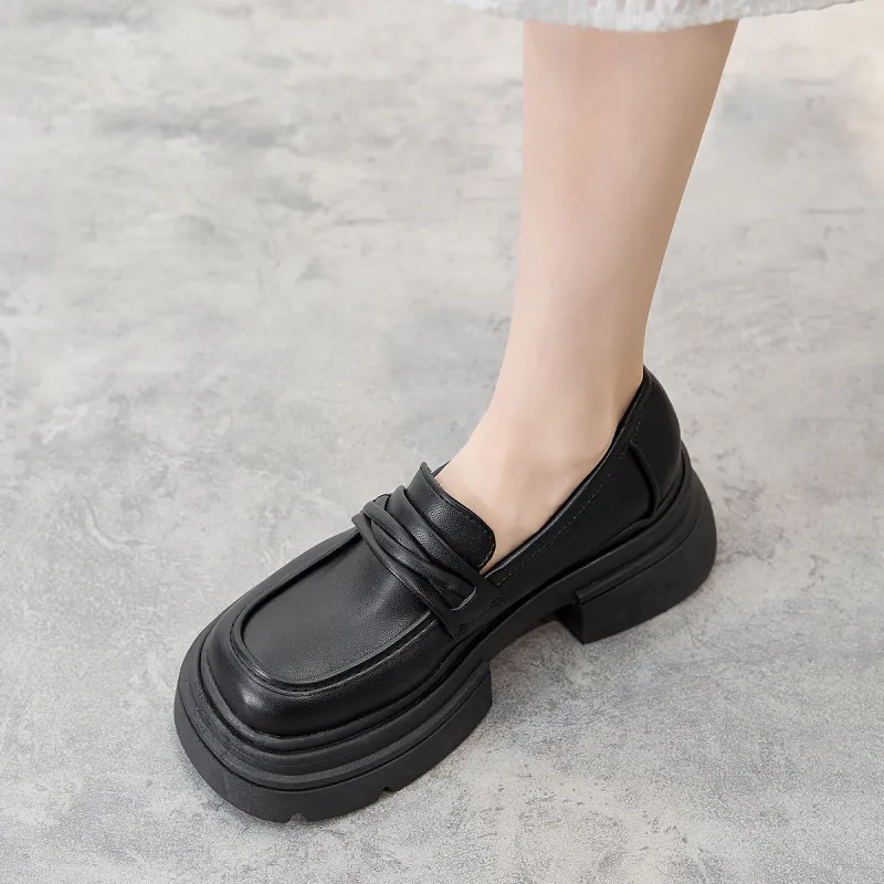 Medd Loafers Ballet Flats High Heel Women's-17
