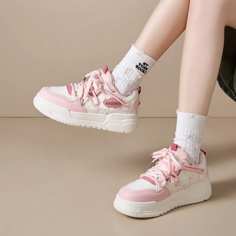 Medd Slip Resistant, Abrasion Resistant, Breathable Low Top Skateboard Shoes Women's-4