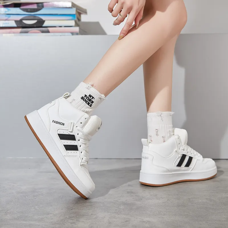 Medd White Sneakers Thermal Height Increase High Top Skateboard Shoes Unisex-13