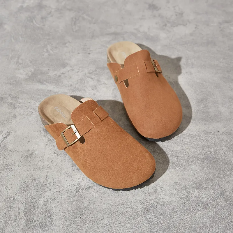 Medd Rubber Sole Abrasion Resistant Slip Resistant Closed Toe Slippers Women's-20