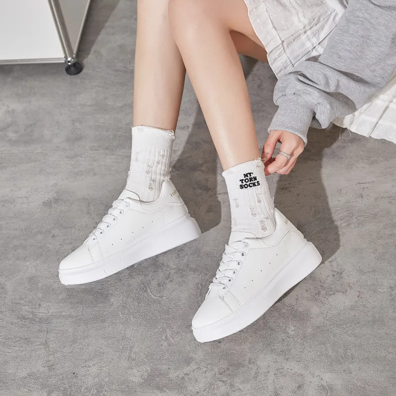 Medd Height Increasing Anti Slip And Wear Resistant Low Top Skateboard Shoes Women's-2