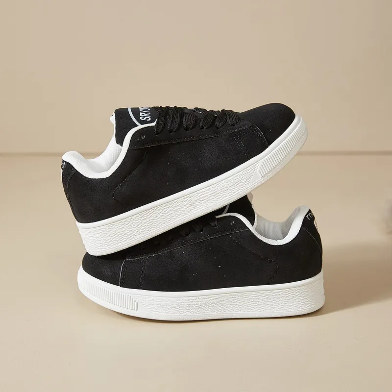 SHUXIAOBEI Slip Resistant, Abrasion Resistant, Lightweight, Height Increasing Low Top Skateboard Shoes Unisex Black-1