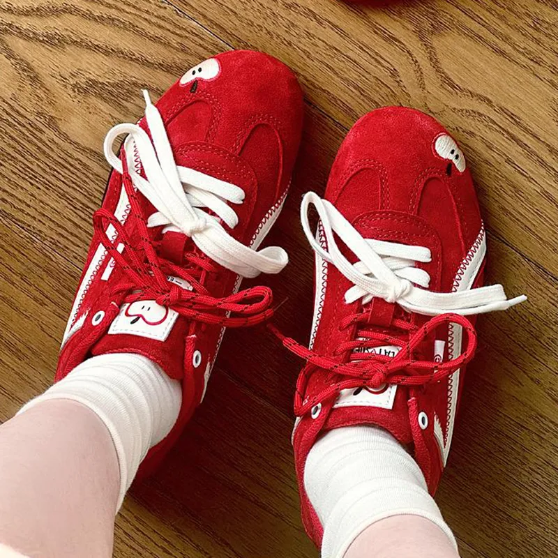 Medd Cushioning And Abrasion Resistant Coverage Low Top Casual Shoes Women's Red-6