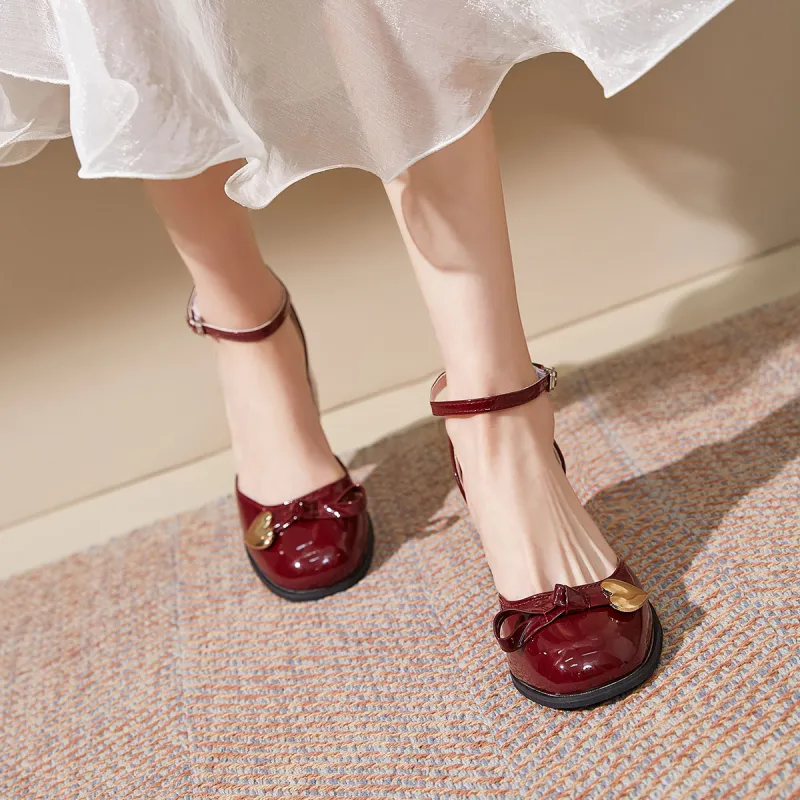 Medd Chunky Heel Low Vamp High Heels Women's-7