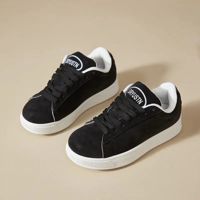 SHUXIAOBEI Slip Resistant, Abrasion Resistant, Lightweight, Height Increasing Low Top Skateboard Shoes Unisex Black-2