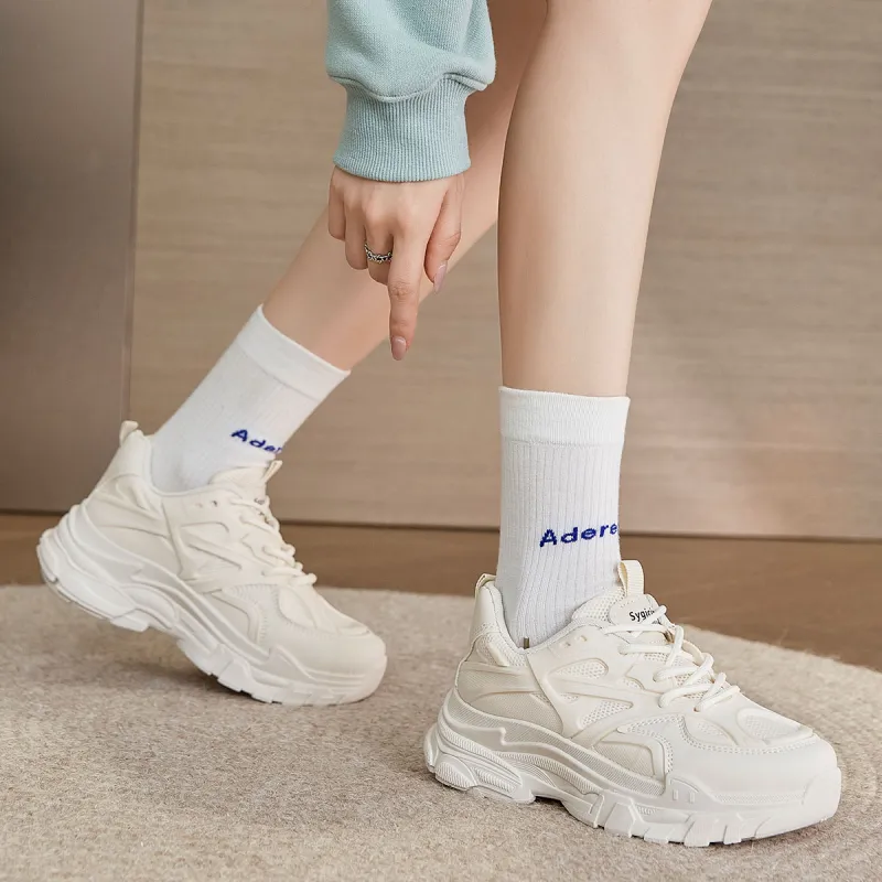 Medd Height Increasing Balance Impact Resistant Support Lightweight Breathable Low Top Chunky Sneakers Women's-27